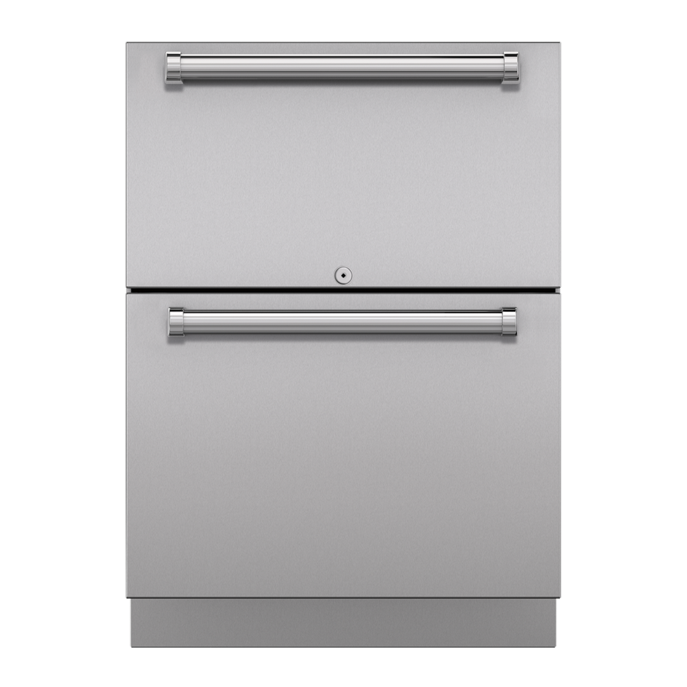 SUBZERO - STAINLESS DRAWER PANEL SET, 4" TK, OUTDOOR, PRO HANDLE W/LOCK