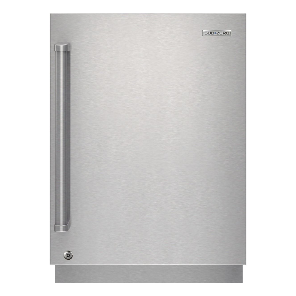 SUBZERO - 24" OUTDOOR STAINLESS DOOR PANEL, SOLID DOOR, PRO HANDLE, RH - LOCK