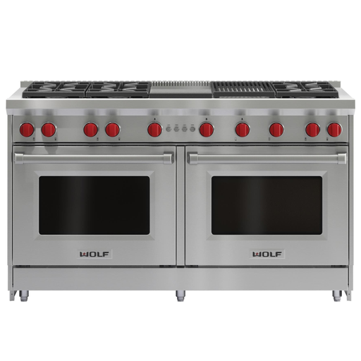 [GR606DG] WOLF - ESTUFA 60 G 6Q DOBLE COMAL F/L
